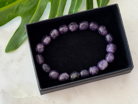 Lepidolite Tumble Bead Bracelet