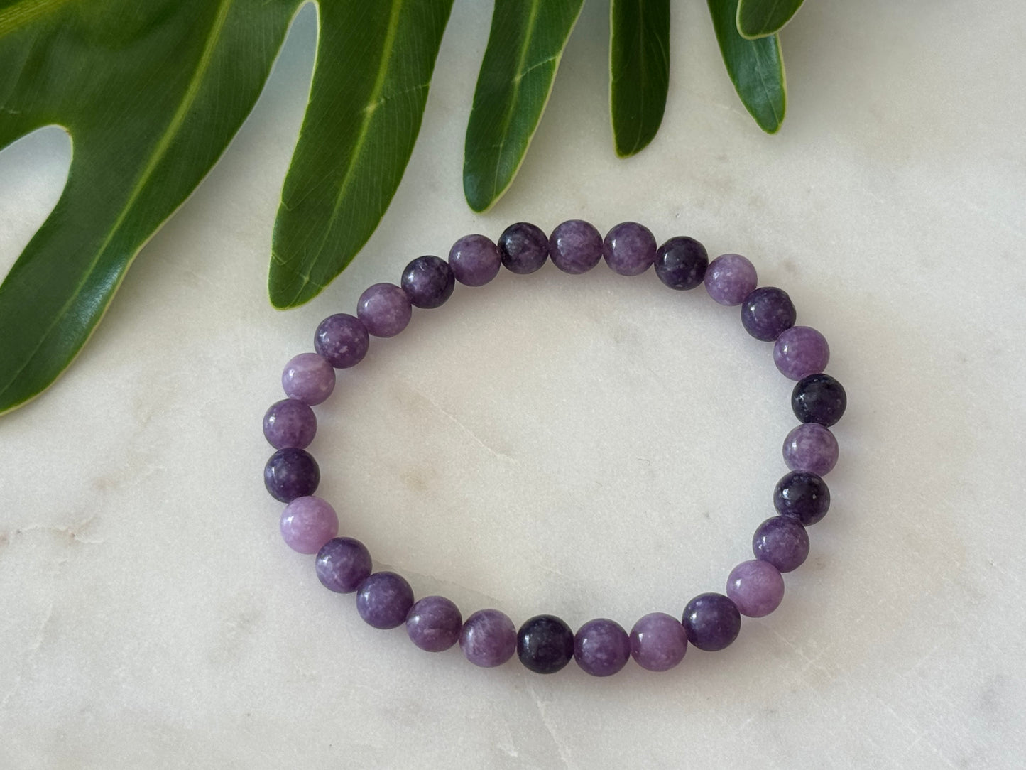 Lepidolite Bead Bracelet