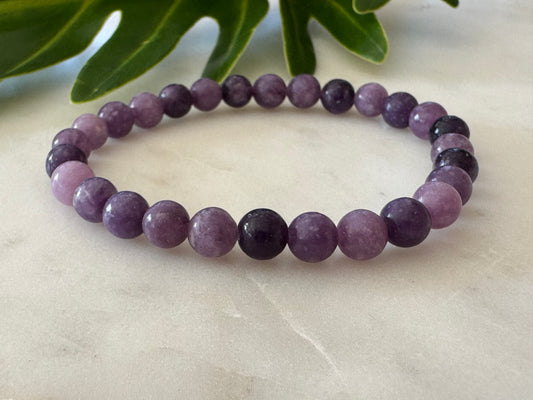 Lepidolite Bead Bracelet