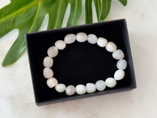 Moonstone Tumble Bead Bracelet