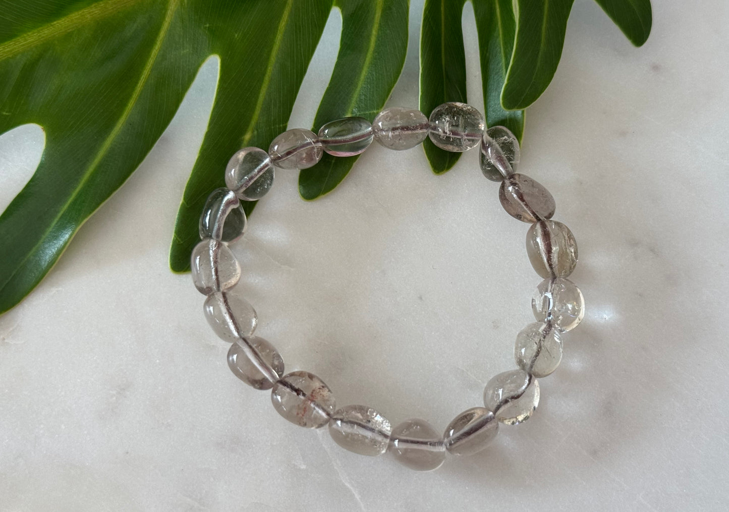 Smoky Quartz Tumble Bead Bracelet