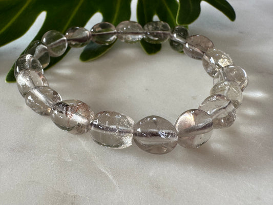 Smoky Quartz Tumble Bead Bracelet