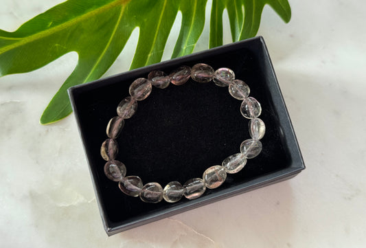 Smoky Quartz Tumble Bead Bracelet