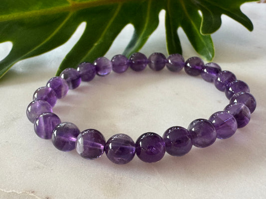 Amethyst Bead Bracelet