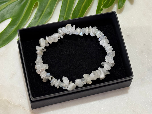 Moonstone Crystal Chip Bracelet