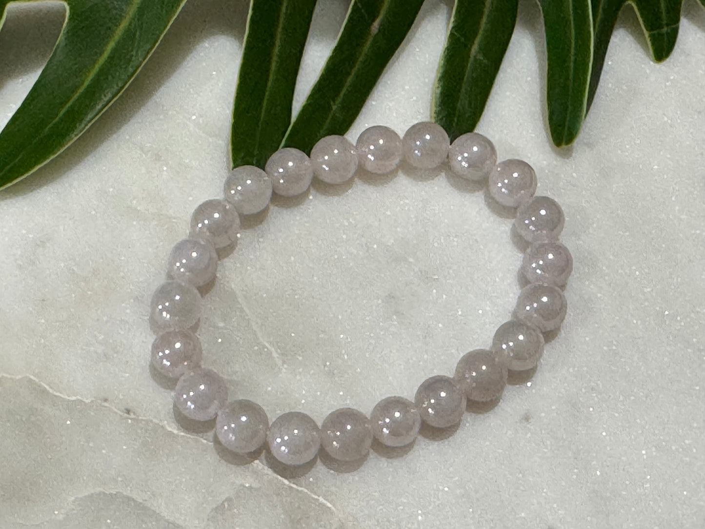Rose Quartz Aura Bead Bracelet
