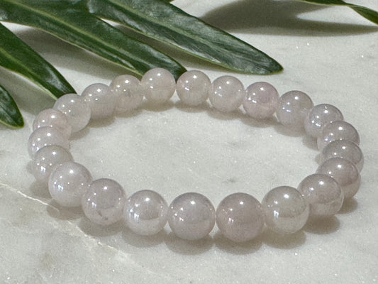 Rose Quartz Aura Bead Bracelet