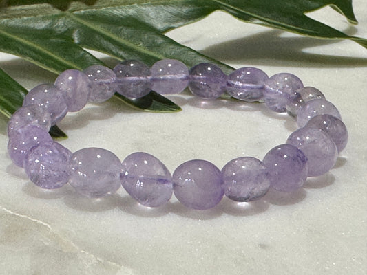 Amethyst Irregular-Shaped Bead Bracelet