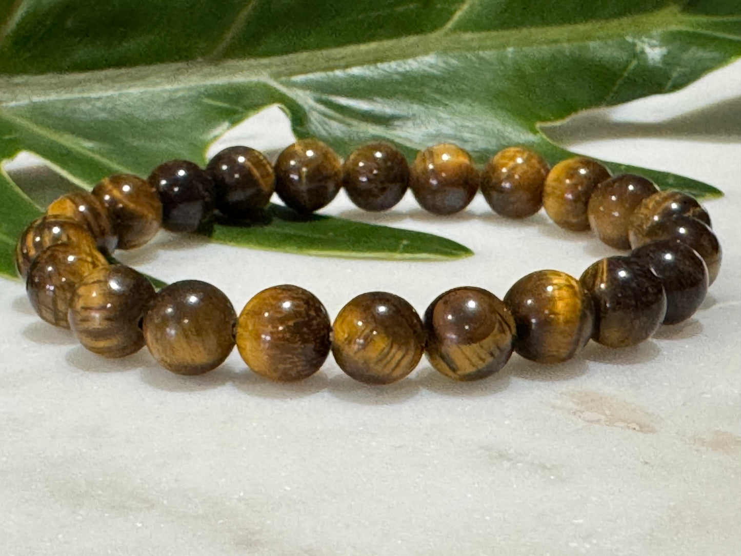 Tiger Eye Crystal Bead Bracelet